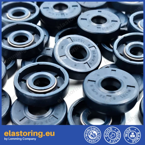 Pressure oil seal 8x22x6/6,5 N1T01 NBR [BABSL]